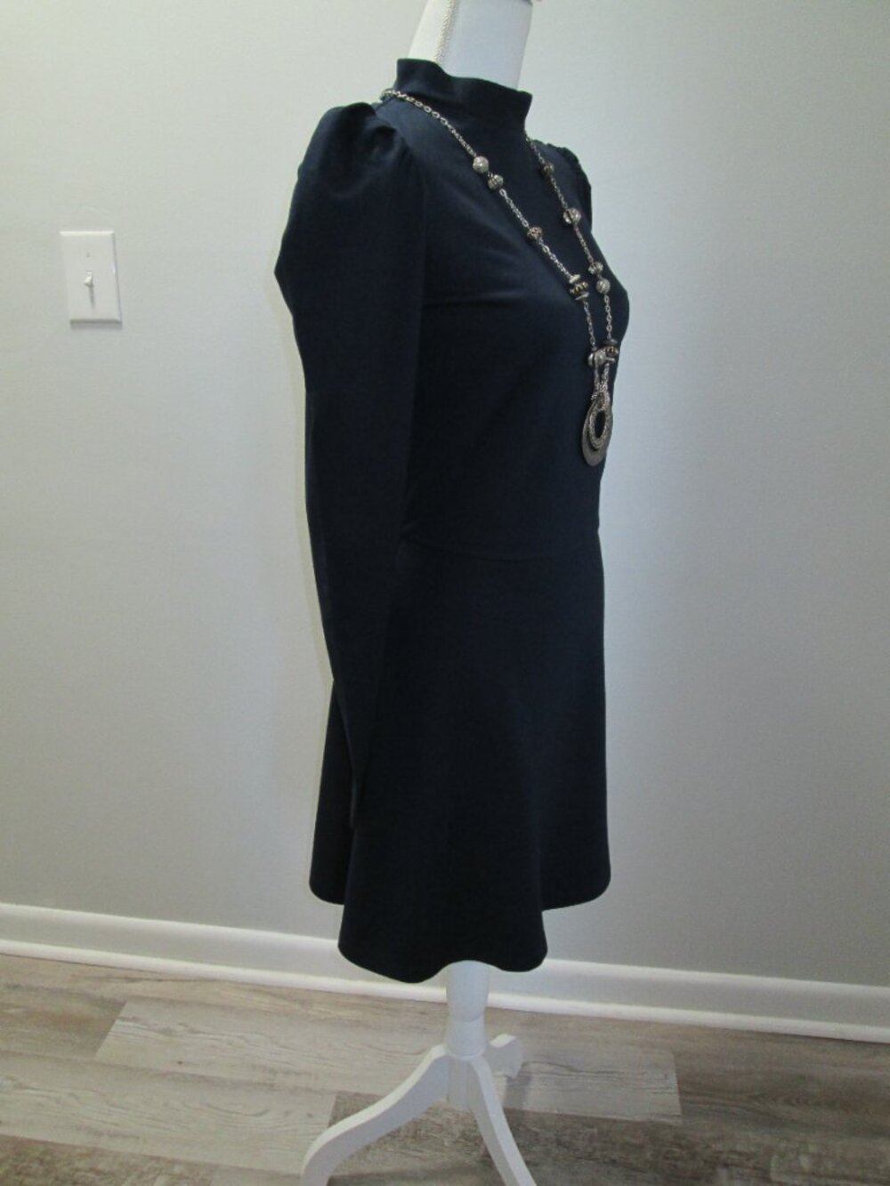 Opening Ceremony by Chloë Sevigny Navy Blue Mock Neck Dress NWT M - Picture 7 of 10